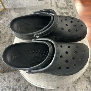 CROCS Black Classic Clog with Heel Strap